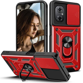 Чохли, бампера Чехлы, бампера ^/--/^ Чохол Fiji Camera Defence для Xiaomi Redmi Note 11 /--/ R бампер із захистом камери та підставкою Red ^_^^^ Чехол Fiji Camera Defence для Xiaomi Redmi Note 11 /--/ R бампер с защитой камеры и подставкой Red - фото фото фото