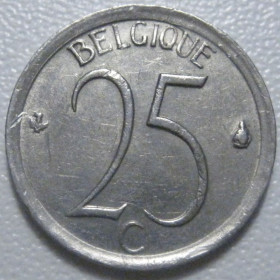 Бельгія Бельгия ^/--/^ Бельгія 25 сантимів 1964 року Belgique 42281 ^_^^^ Бельгия 25 сантимов 1964 года Belgique 42281 - фото фото фото