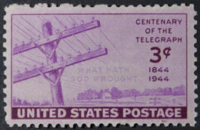 Інше Другое ^/--/^ США 100 лет телеграфу 1944 ^_^^^ США 100 років телеграфу 1944 - фото фото фото