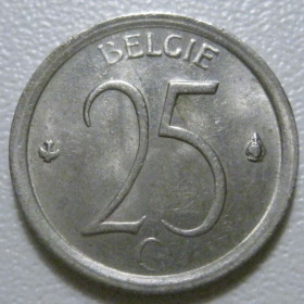 Бельгія Бельгия ^/--/^ Бельгія 25 сантимів 1975 року Belgie 42399 ^_^^^ Бельгия 25 сантимов 1975 года Belgie 42399 - фото фото фото