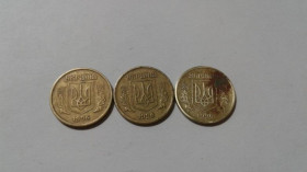 Інше Другое ^/--/^ 10 копеек 1996 года. 1 /--/ ГАм. 3 штуки. ^_^^^ 10 копійок 1996 року. 1 /--/ гам. 3 штуки. - фото фото фото