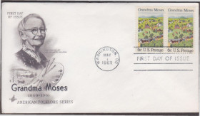 Америка Америка ^/--/^ США 1969 ХУДОЖНИЦА GRANDMA MOSES ЖИВОПИСЬ КАРТИНА МОЛЬБЕРТ КОНИ ТВОРЧЕСТВО ИСКУССТВО КПД Mi.980 х /--/ 2 /--/ шт ^_^^^ США 1969 ХУДОЖНИЦЯ GRANDMA MOSES ЖИВОПИС КАРТИНА МОЛЬБЕРТ КОНІ ТВОРЧІСТЬ МИСТЕЦТВО КПД Mi.980 х /--/ 2 /--/ шт - фото фото фото