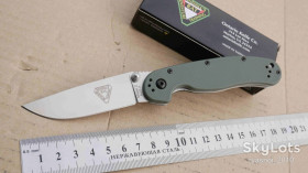 Ножі, мультітули Ножи, мультитулы ^/--/^ Ontario Rat Model II 8860 /--/ GR mini, AUS-8 Satin, GRN Green, Original, Outdoor, Tactical, EDC, Liner Lock - фото фото фото
