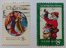 Північна Америка Северная Америка ^/--/^ США 1972 Рождество, гашеные ^_^^^ 1972 — Різдво, гашені - фото фото фото
