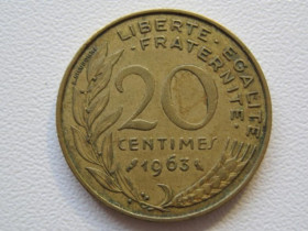 Франція Франция ^/--/^ Франция 20 сантимов 1963 года 35869 ^_^^^ Франція 20 сантимів 1963 року 35869 - фото фото фото