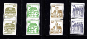НДР, ФРН ГДР, ФРГ ^/--/^ Германия - Берлин  1977 г MNH - архитектура - б/з сторона ^_^^^ Німеччина - Берлін 1977 р MNH - архітектура - б/з сторона - фото фото фото