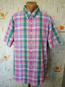 Сорочки Рубашки ^/--/^ Шведка рожево-зелена чоловіча POLO RALPH LAUREN p-p XXL ^_^^^ Шведка розово-зеленая мужская POLO RALPH LAUREN p-p XXL - фото фото фото