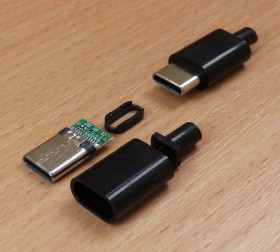 Порти, роз'єми Порты, разъемы ^/--/^ Штекер Type-C розбірний Black NEW ^_^^^ Штекер Type-C разборный Black NEW - фото фото фото
