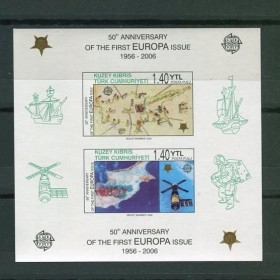 Освоєння космосу Освоение космоса ^/--/^ Кипр Turkish Cyprus Space 2006  Mi Bl 24 /--/ B Europa stamp ISY 199192 with overprint gold ink MNH Cv 30. ^_^^^ Кіпр Turkish Cyprus Space 2006 Mi Bl 24 /--/ B Europa stamp ISY 199192 with overprint gold ink MNH Cv 30. - фото фото фото