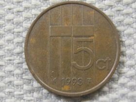 Нідерланди Нидерланды ^/--/^ Нидерланды 5 центов 1993 года #3932 ^_^^^ Нідерланди 5 центів 1993 року #3932 - фото фото фото