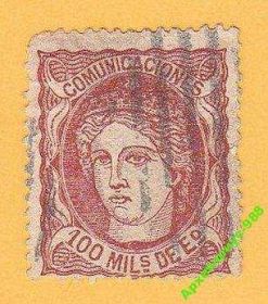 Іспанія Испания ^/--/^ ИСПАНИЯ 1870 КЛАССИКА Корона Женщина Мода Гаш. ^_^^^ 1870 Класика Корона Жінка Мода Гаш - фото фото фото