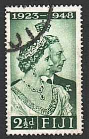 Марки Австралії та Океанії Марки Австралии и Океании ^/--/^ Фиджи  (1948) 25-я годовщина свадьбы короля Георга VI ^_^^^ Фіджі (1948) 25-та річниця весілля короля Георга VI - фото фото фото