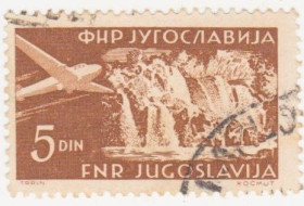 Балканський півострів Балканский полуостров ^/--/^ Югославия   1951  г. № 719 гашеная ^_^^^ Югославія 1951 р. No 719 гашена - фото фото фото