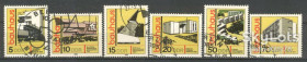 НДР, ФРН ГДР, ФРГ ^/--/^ ГДР 1980 архитектура стиль Баухауз Mi 2508-2513 ^_^^^ НДР 1980 архітектура стиль Баухауз Mi 2508-2513 - фото фото фото
