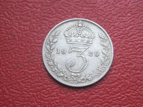 Георг VI (-) Георг VI (-) ^/--/^ Великобритания. 3 пенса 1920 г. Георг V.  Оригинал.    (2). 0.9250 Silver ^_^^^ Велика Британія. 3 пенса 1920 Георг V. Срібло 0.500 .Оригінал. (2). 0.9250 Silver - фото фото фото
