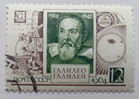СРСР - СССР - ^/--/^ СССР 1964 Галилео Галилей, гашеная (I) ^_^^^ СРСР 1964 Галілео Галілей, гашена (I) - фото фото фото