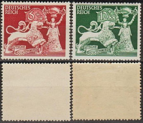 Третій Рейх (-) Третий Рейх (-) ^/--/^ 1942 - Рейх - Ювелірне мистецтво Mi.816-17 ** ^_^^^ 1942 - Рейх - Ювелирное искусство Mi.816-17 ** - фото фото фото