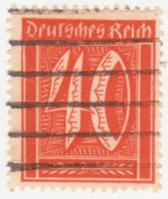 Веймарська республіка Веймарская республика ^/--/^ Германия       ( Рейх) 1921 г. №  161 гашеная ^_^^^ Німеччина (Рейх) 1921 р. No 161 гашена - фото фото фото