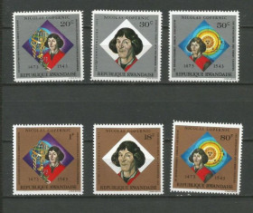 Інше Другое ^/--/^ Руанда Космос Астрономия Коперник 1973 ^_^^^ Руанда Космос Астрономія Коперник 1973 - фото фото фото
