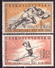 Спорт Спорт ^/--/^ Чехословакия. Олимпиада  (серия без 1 м.) 1960 г. ^_^^^ Чехословаччина. Олімпіада (серія без 1 м.) 1960 р. - фото фото фото