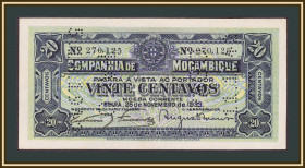 Мозамбік Мозамбик ^/--/^ Мозамбик 20 сентаво 1933 P-R /--/ 29 UNC ^_^^^ Мозамбік 20 сентаво 1933 P-R /--/ 29 UNC - фото фото фото