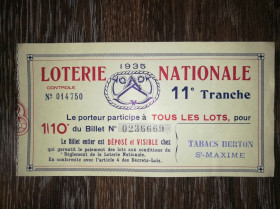 Акції, облігації, лотереї Акции, облигации, лотереи ^/--/^ FRANCE Франція 1935 Сент-Максим тютюнова лавка, Прованс, лотерея. ...666... ^_^^^ FRANCE Франция 1935 Сент-Максим табачная лавка, Прованс, лотерея. 666... - фото фото фото