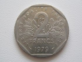 Франція Франция ^/--/^ Франция 2 франка 1979 года 24406 ^_^^^ Франція 2 франки 1979 24406 - фото фото фото
