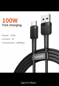 Кабелі Кабели ^/--/^ Кабель Toocki Fast Charge Cable USB for Type-C  7 /--/ А 100 /--/ W 1 /--/ м ^_^^^ Кабель Toocki Fast Charge Cable USB for Type-C 7 /--/ А 100 /--/ W 1 /--/ м - фото фото фото