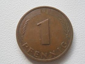 Сучасні c  року Современные c  года ^/--/^ Германия 1 пфенниг 1991 года D 28762 ^_^^^ Німеччина 1 пфеніг 1991 року D 28762 - фото фото фото