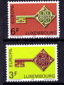Малі Держави Європи Малые Государства Европы ^/--/^ Люксембург  1968 г  MNH -  EUROPA CEPT - ^_^^^ 1968 — Люксембург — EUROPA CEPT - фото фото фото