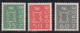 Скандинавія Скандинавия ^/--/^ Норвегия 1962 г.№ 498‑500 ** серия ^_^^^ Норвегія 1962 р. No 498-500 ** серія - фото фото фото