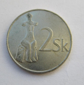 Словаччина Словакия ^/--/^ 2 КРОНЫ  1993 г.  СЛОВАКИЯ  ^_^^^ 2 Крони 1993 Словаччина - фото фото фото