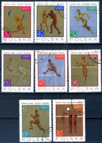 Спорт Спорт ^/--/^ Польша. Олимпиада   (серия) 1965 г. ^_^^^ Польща. Олімпіада (серія) 1965 - фото фото фото