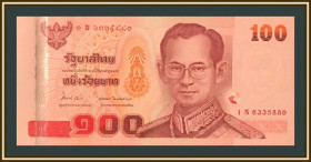 Таїланд Таиланд ^/--/^ Таиланд 100 бат 2005 P-114  (114 /--/ a.8) UNC ^_^^^ Таїланд 100 бат 2005 P-114 (114 /--/ a.8) UNC - фото фото фото