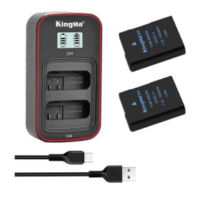Акумулятори Аккумуляторы ^/--/^ 3-Pack KingMa Nikon EN-EL /--/ 14 (2 АКБ KingMa EN-EL /--/ 14 и 1 ЗУ на две батареи) ^_^^^ 3-Pack KingMa Nikon EN-EL /--/ 14 (2 АКБ KingMa EN-EL /--/ 14 і 1 ЗУ на дві батареї) - фото фото фото