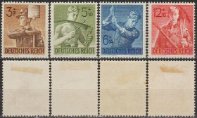 Третій Рейх (-) Третий Рейх (-) ^/--/^ 1943 - Рейх - Трудова служба Mi.850-53 * ^_^^^ 1943 - Рейх - Трудовая служба Mi.850-53* - фото фото фото