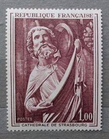 Мистецтво Искусство ^/--/^ Франция 1971 г - Скульптура Евангелист Матфей Страсбургский собор ^_^^^ 1971 — Скульптура Євангеліст Матфей Страсбурзький собор - фото фото фото