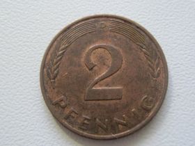 НДР, ФРН ГДР, ФРГ ^/--/^ Германия - ФРГ 2 пфеннига 1979 года D 28515 ^_^^^ Німеччина - ФРН 2 пфеніга 1979 D 28515 - фото фото фото