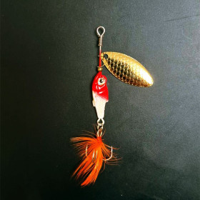 Воблери, принади Воблеры, приманки ^/--/^ Обертова блешня Goldfish SpinTail 9.5 /--/ g Red-White ^_^^^ Вращающаяся блешня Goldfish SpinTail 9.5 /--/ g Red-White - фото фото фото