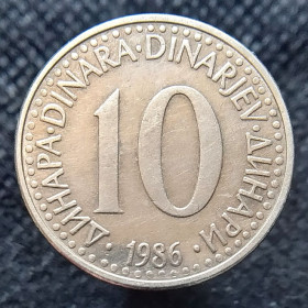 Югославія Югославия ^/--/^ Югославія 10 динарів, 1986 ^_^^^ Югославия 10 динаров, 1986 - фото фото фото