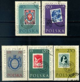 Польща Польша ^/--/^ Польша. 100 лет почтовой марки   (серия) 1960 г. ^_^^^ Польща. 100 років поштової марки (серія) 1960 - фото фото фото