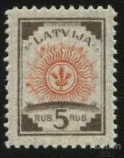 Балтійські країни Балтийские страны ^/--/^ Латвия 1919 г № 19 ** ^_^^^ Латвія 1919 No 19 ** - фото фото фото