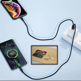 Кабелі Кабели ^/--/^ Кабель 2 в 1: разветвитель USB A в 2 USB Type C - заряжайте одновременно два устройства. Длина 1,2 м ^_^^^ Кабель 2 в 1: розгалужувач USB A в 2 USB Type C - заряджайте одночасно два пристрої. Довжина 1,2 м - фото фото фото