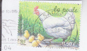 Франція Франция ^/--/^ Франция 2004 КУРИЦА ЦЫПЛЯТА ДОМАШНЯЯ ПТИЦА ПТИЦЕВОДСТВО ФЕРМЕРСТВО ДОМАШНИЕ ЖИВОТНЫЕ  Mi.3806 гашёная ^_^^^ Франція 2004 КУРИЦЯ ЦИПЛЯТА ДОМАШНЯ ПТІЦЯ ПТИЦЕВОДСТВО ФЕРМЕРСТВО ДОМАШНІ ТВОТНІ Mi.3806 гашена - фото фото фото