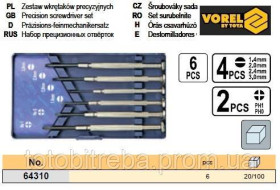 Викрутки Отвертки ^/--/^ Набор отвертка викрутки міні прецизійні 6 шт VOREL-64310 ^_^^^ Набор отвертка отвертки мини прецизионные 6 шт VOREL-64310 - фото фото фото