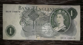 Великобританія Великобритания ^/--/^ ENGLAND Англія 1 фунт стерлінгів 1960 1977. Підпис: Page ^_^^^ ENGLAND Англия 1 фунт стерлингов 1960 1977. Подпись: Page - фото фото фото