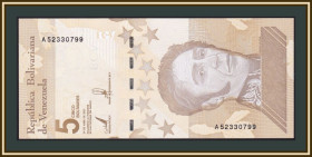 Венесуела Венесуэла ^/--/^ Венесуэла 5 боливаров 2021  (2022) P-115  (115 /--/ a) UNC ^_^^^ Венесуела 5 боліварів 2021 (2022) P-115 (115 /--/ a) UNC - фото фото фото