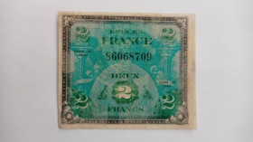 Інше Другое ^/--/^ Франція. Союзницька окупація. 2 франки. 1944. ^_^^^ Франция. Союзническая оккупация. 2 франка. 1944. - фото фото фото