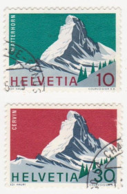 Швейцарія Швейцария ^/--/^ Швейцария 1965 г. № 814‑815 гашеная серия ^_^^^ Швейцарія 1965 р. No 814-815 гашена серія - фото фото фото