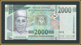 Інші країни Другие страны ^/--/^ Гвинея 2000 франков 2018 P-48  (48 /--/ A) UNC ^_^^^ Гвінея 2000 франків 2018 P-48 (48 /--/ A) UNC - фото фото фото